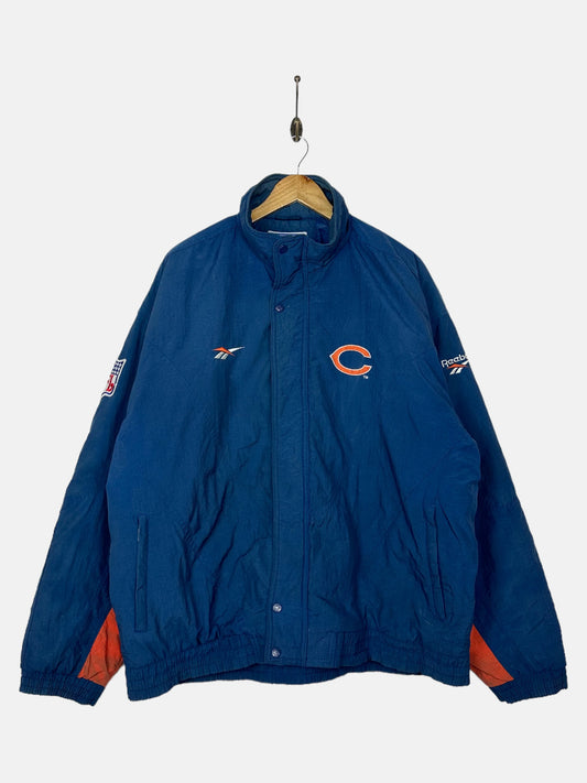 90's Reebok Chicago Bears NFL Embroidered Vintage Thick Jacket Size XL