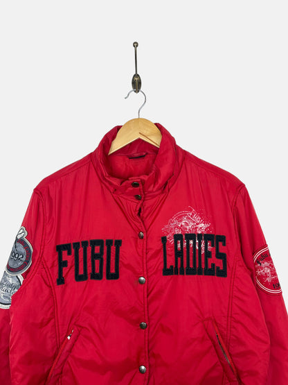 90's Fubu Ladies Embroidered Vintage Puffer Jacket Size 10-12