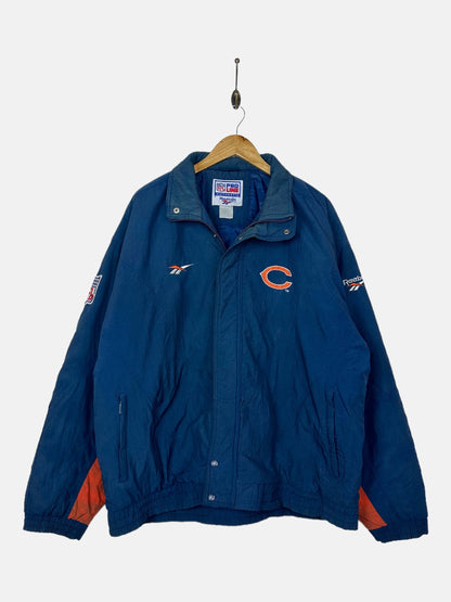 90's Reebok Chicago Bears NFL Embroidered Vintage Thick Jacket Size XL