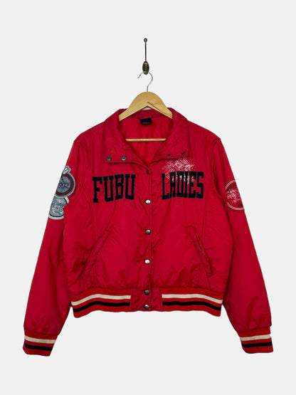 90's Fubu Ladies Embroidered Vintage Puffer Jacket Size 10-12