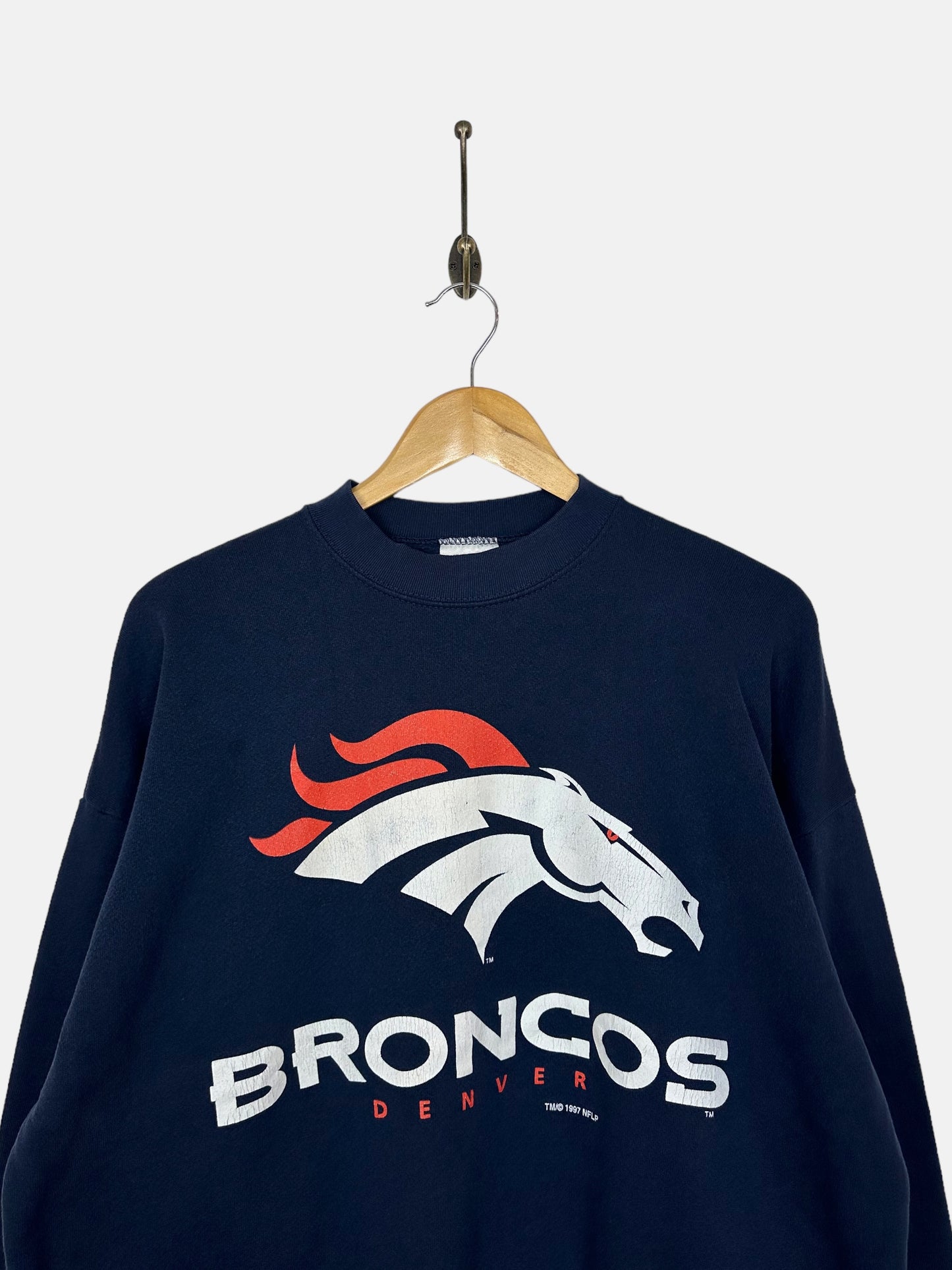 1997 Denver Broncos NFL USA Made Vintage Sweatshirt Size M-L