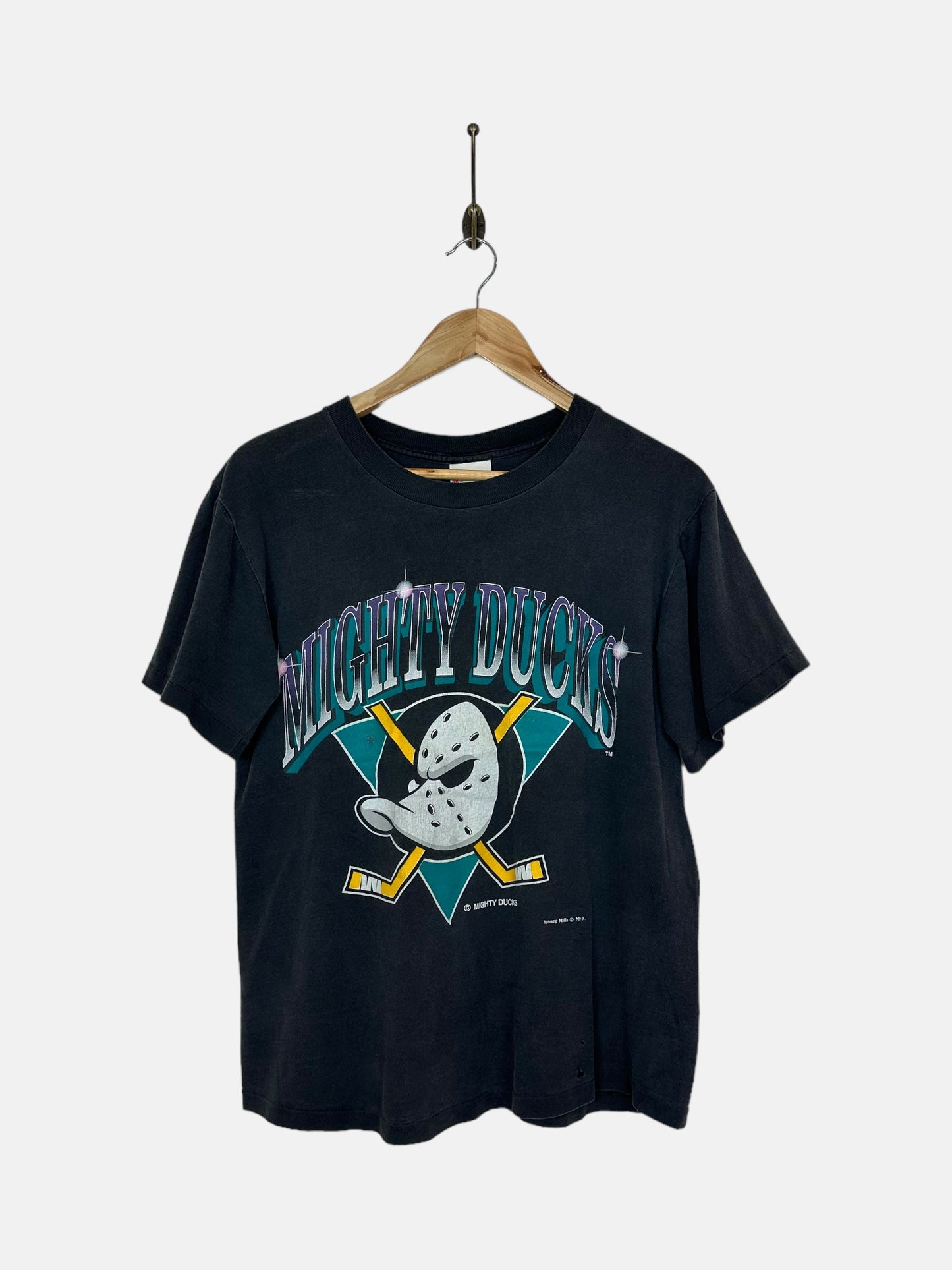 90's Anaheim Mighty Ducks NHL USA Made Vintage T-Shirt Size 8-10