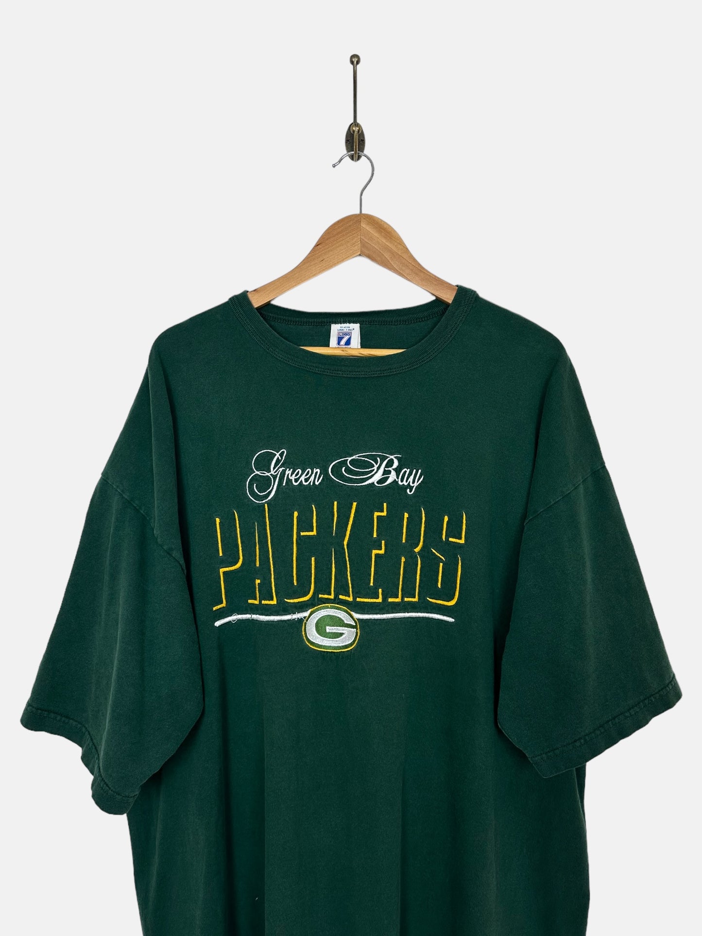 90's Green Bay Packers NFL USA Made Embroidered Vintage T-Shirt Size 2-3XL