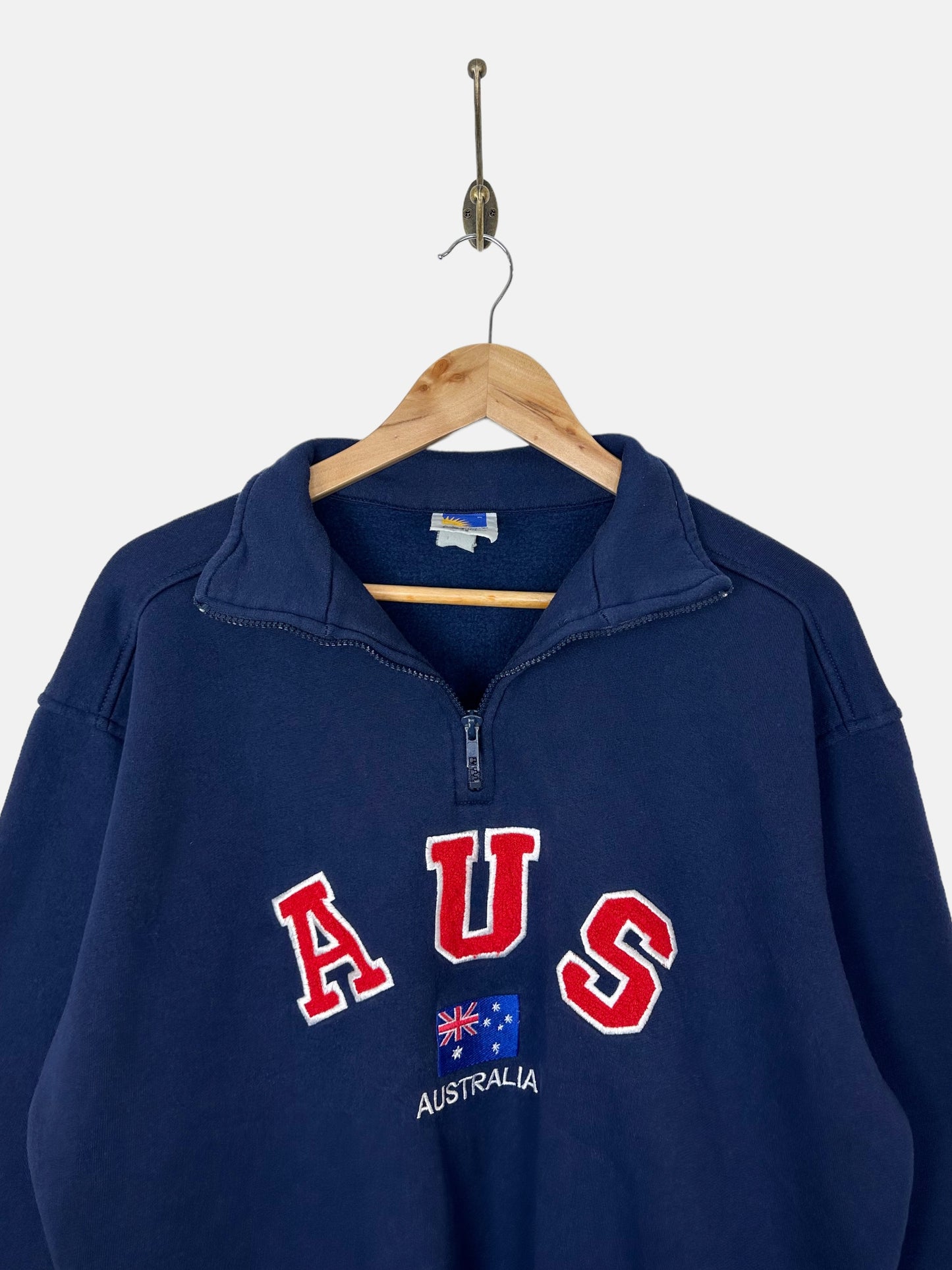 90's Australia Embroidered Vintage Quarterzip Sweatshirt Size S