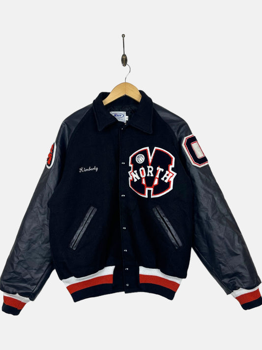 90's USA Made Embroidered Vintage Varsity Jacket Size S