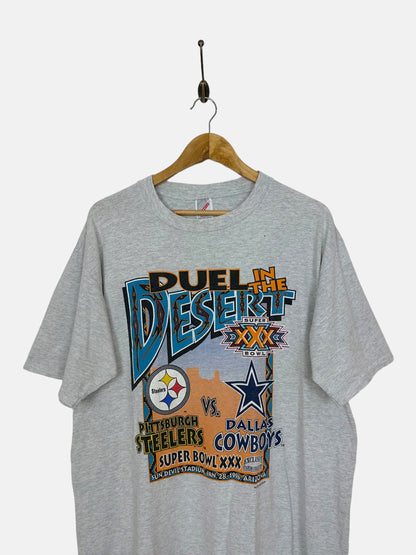 1996 NFL Superbowl Steelers vs Cowboys USA Made Vintage T-Shirt Size XL