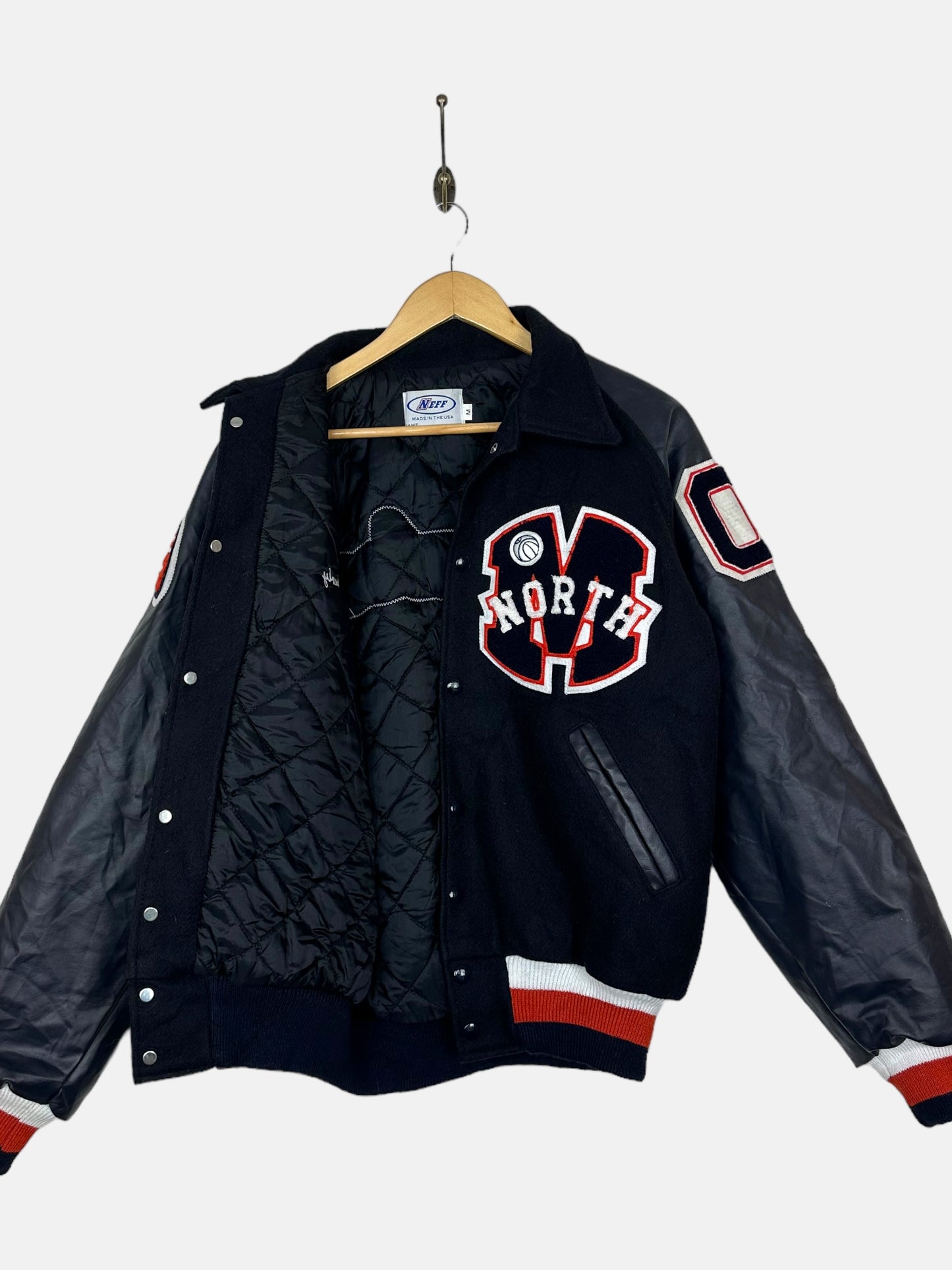 90's USA Made Embroidered Vintage Varsity Jacket Size S