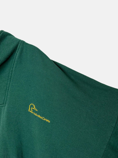 90's Ducks Unlimited Canada Embroidered Vintage Quarterzip Sweatshirt Size XL