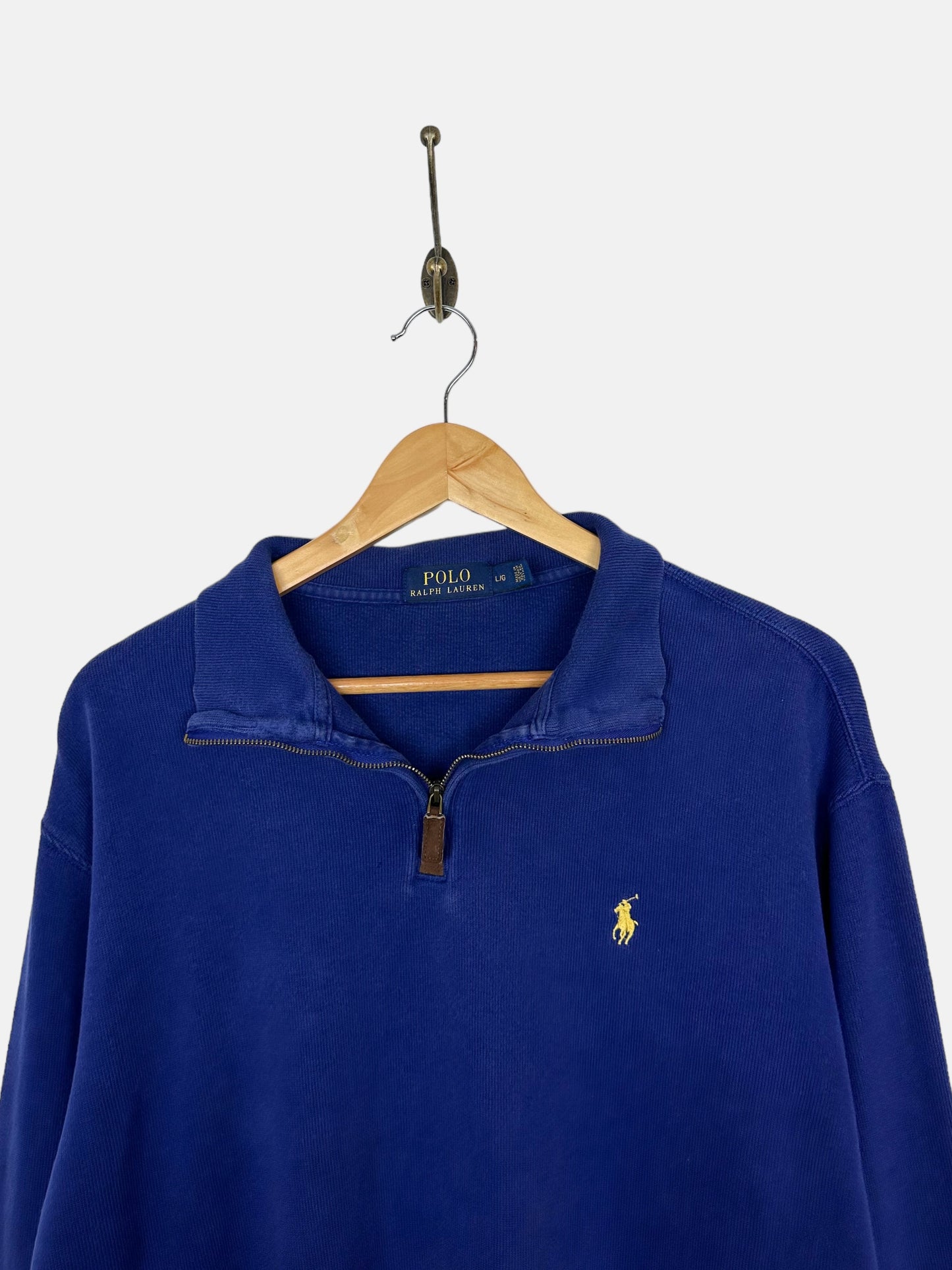 90's Ralph Lauren Embroidered Vintage Quarterzip Sweatshirt Size L