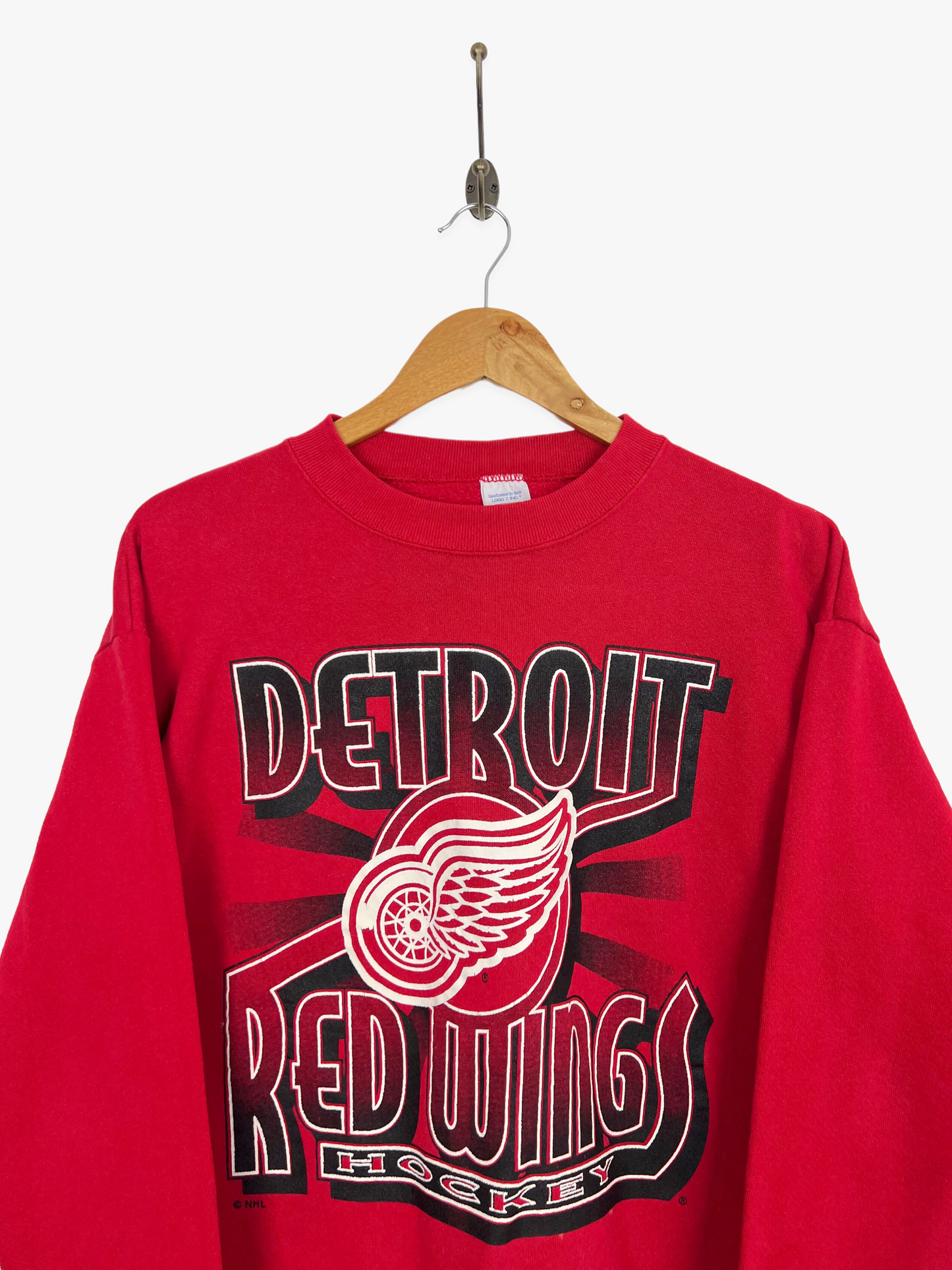 90's Detroit Redwings NHL USA Made Lightweight Vintage Sweatshirt Size 8