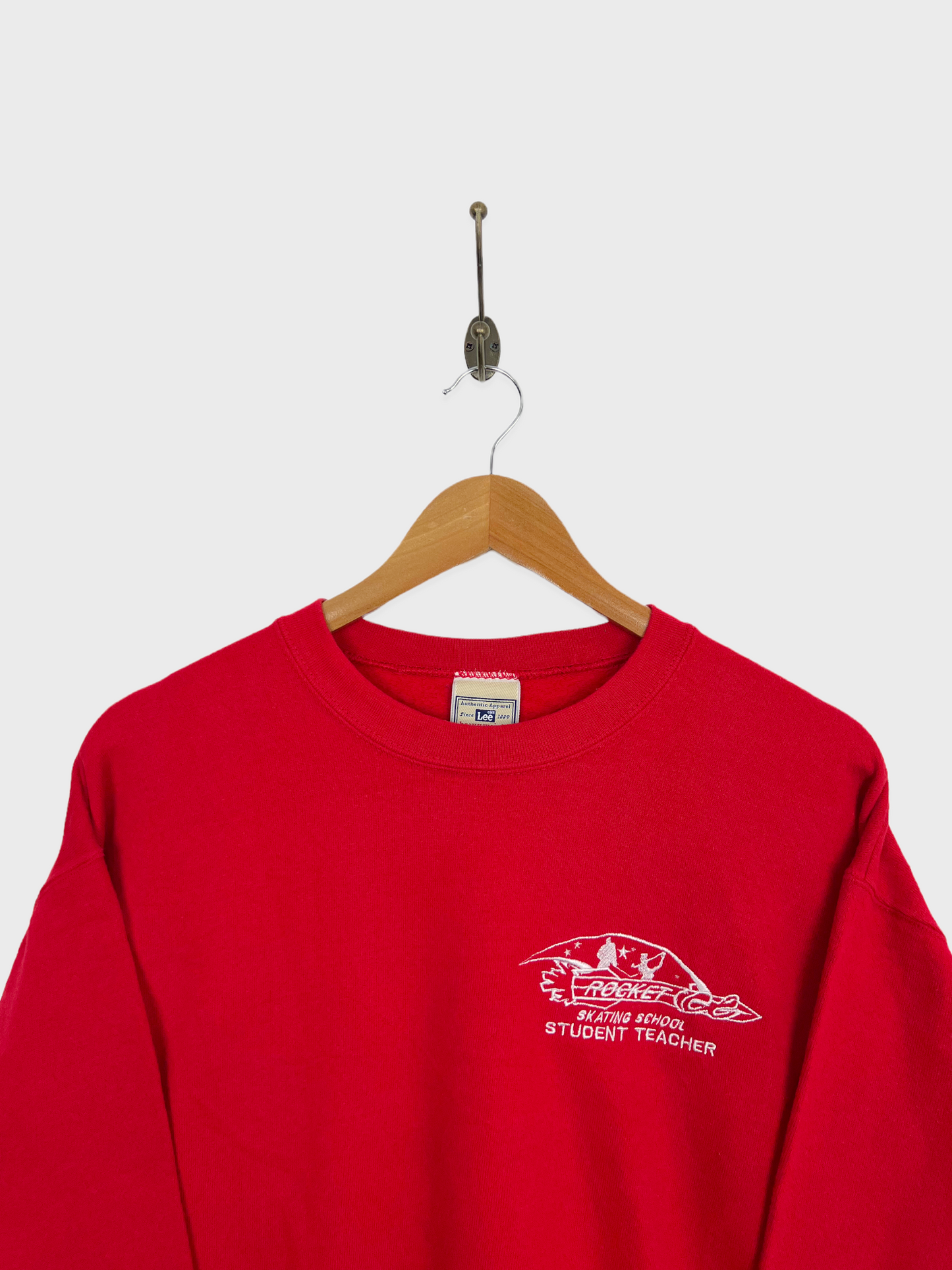90's Skating School Embroidered Vintage Sweatshirt Size 10-12