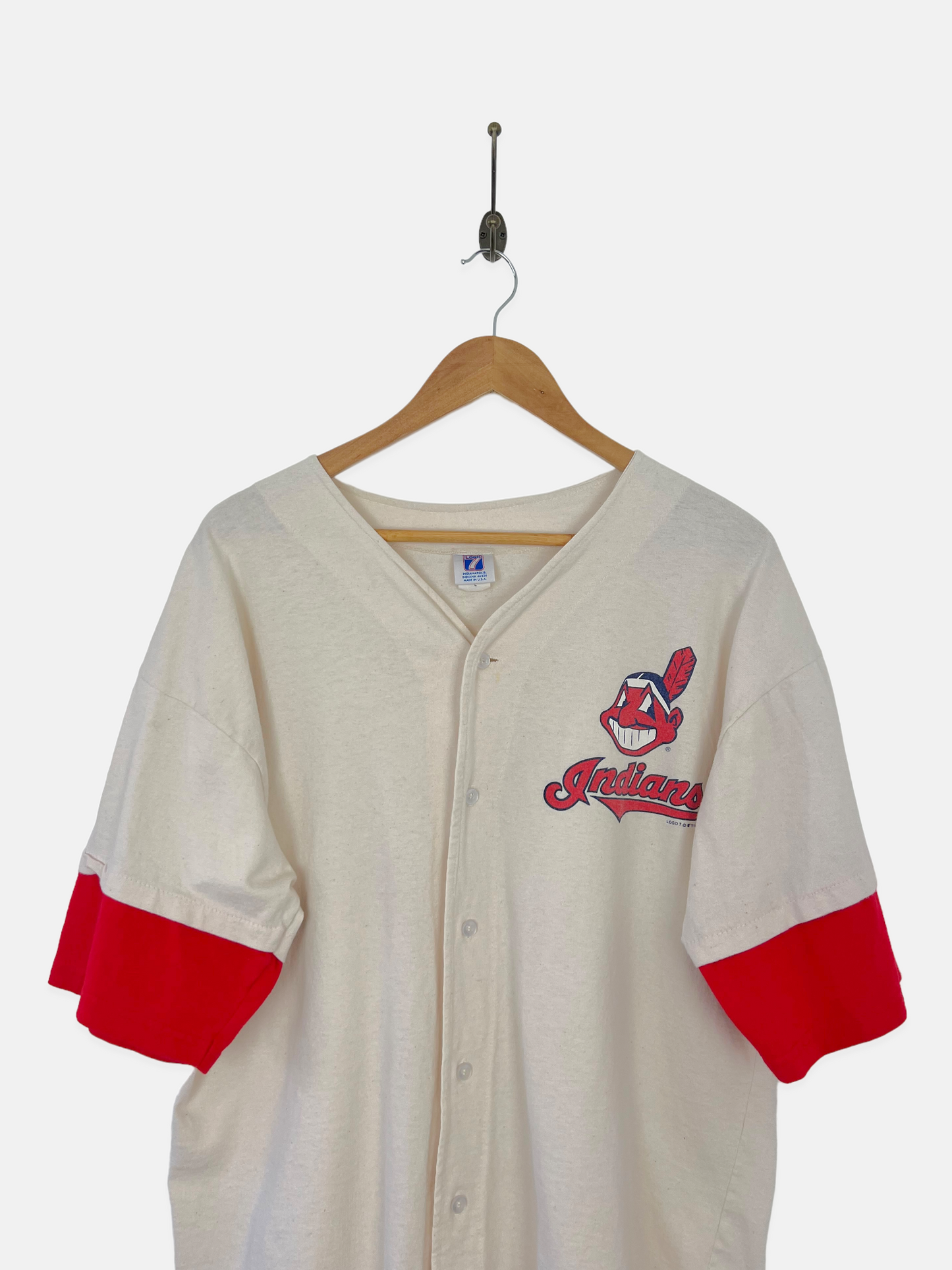 Vintage MLB Cleveland Indians Jersey Size Youth M____MADE IN USA.