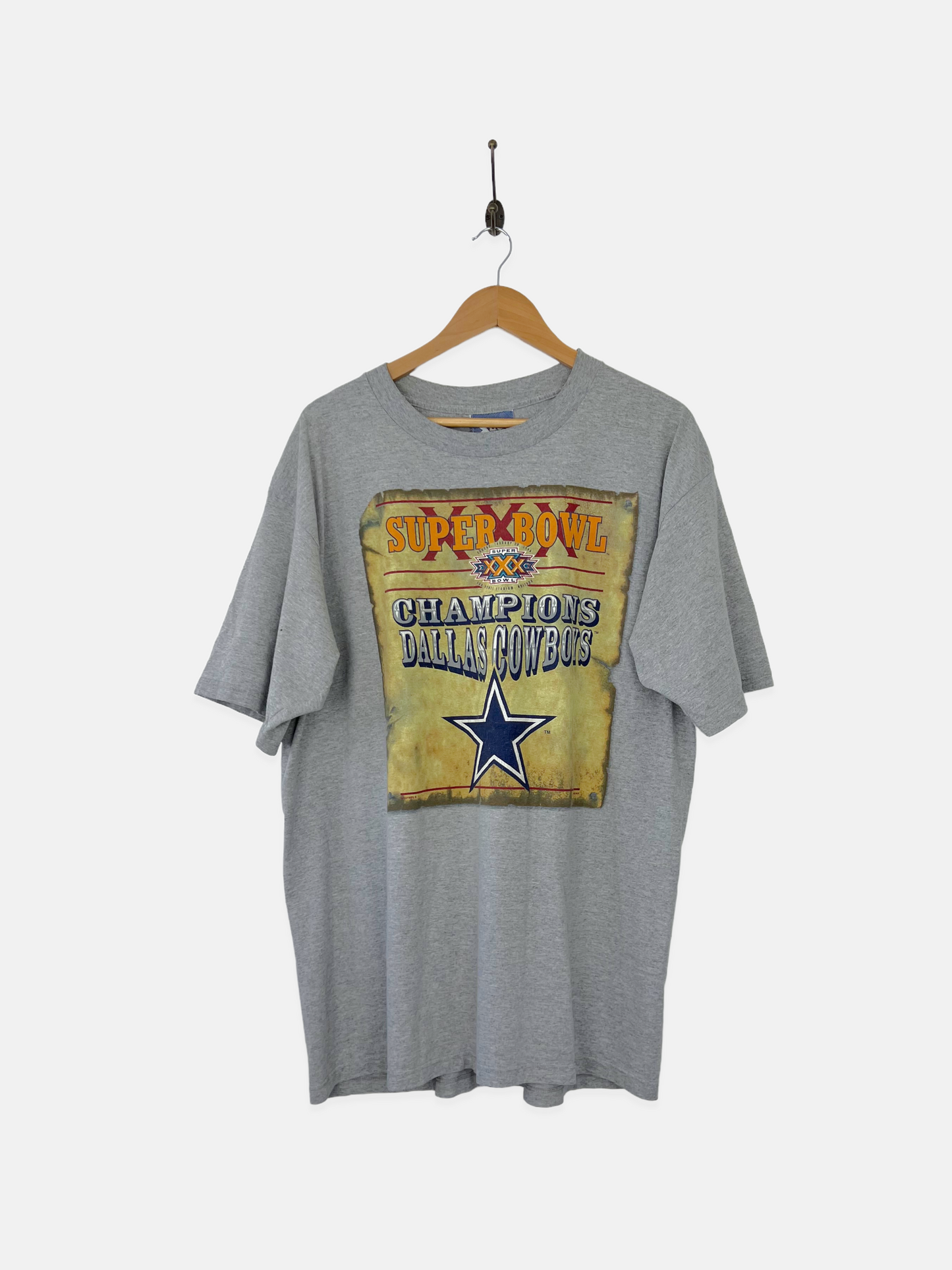 1996 Dallas Cowboys NFL Super Bowl USA Made Vintage T-Shirt Size XL-2XL