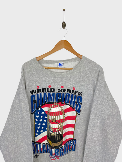 1995 Atlanta Braves MLB USA Made Vintage Sweatshirt Size L