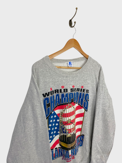 1995 Atlanta Braves MLB USA Made Vintage Sweatshirt Size L