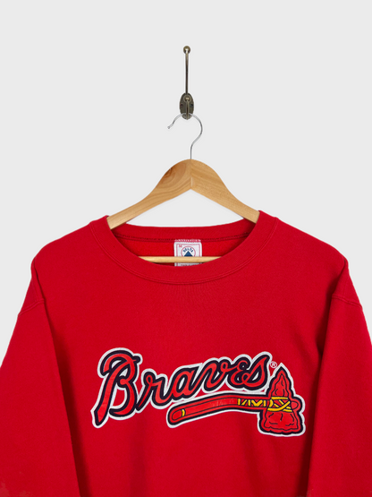 90's Atlanta Braves MLB USA Made Vintage Sweatshirt Size 8